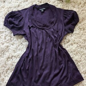 Banana Republic Deep Purple Silk Top